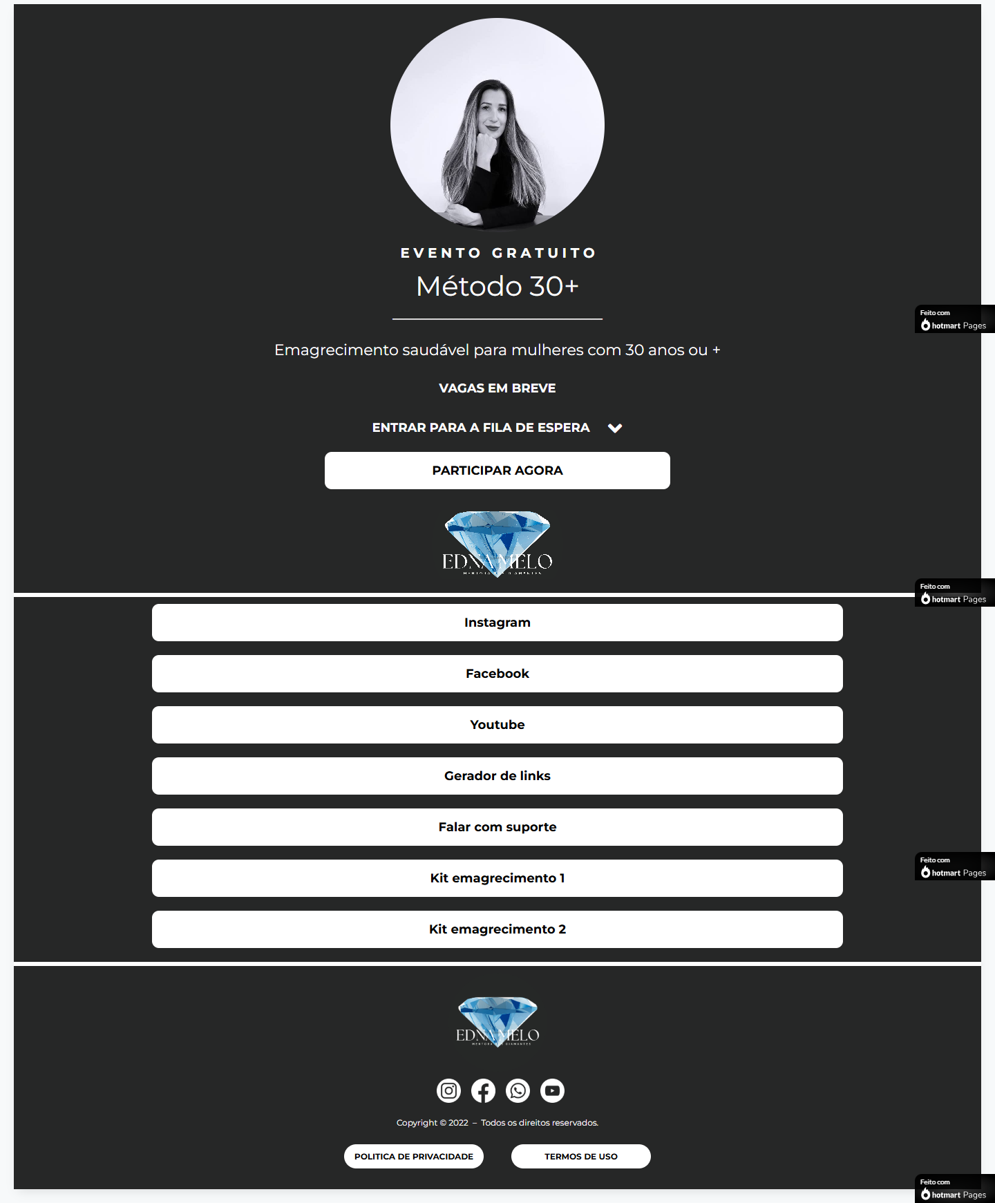Sites, landing pages, links na bio e sites institucionais com design profissional Brasília DF