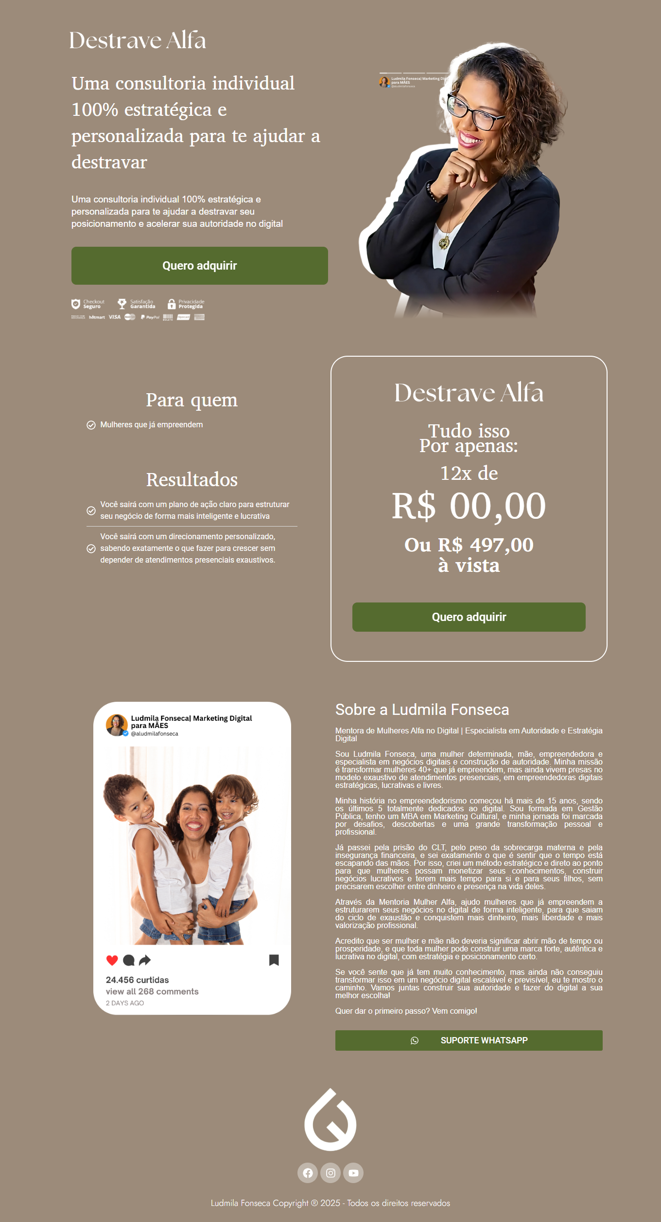 Sites, landing pages, links na bio e sites institucionais com design profissional Brasília DF