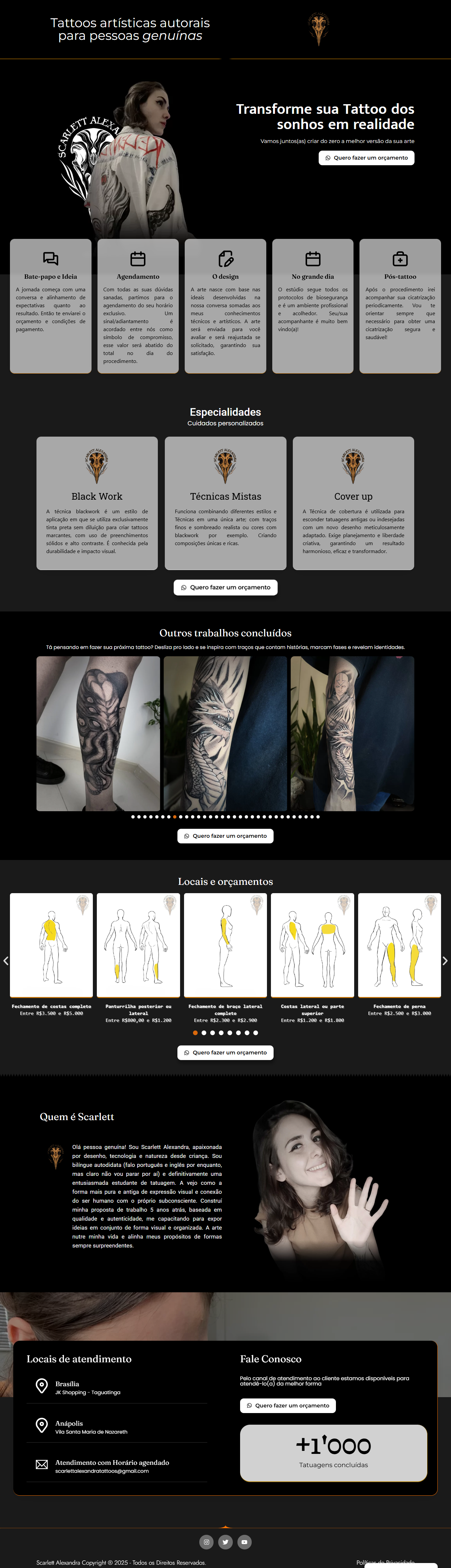 Sites, landing pages, links na bio e sites institucionais com design profissional Brasília DF