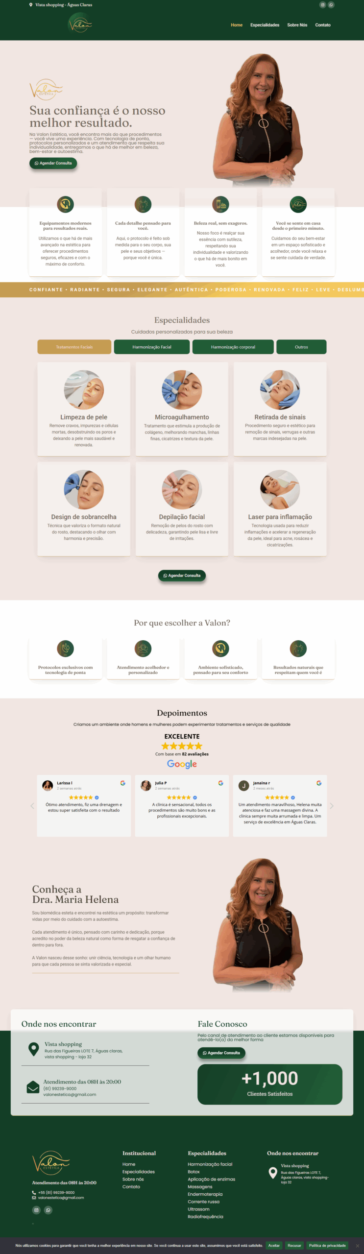 Sites, landing pages, links na bio e sites institucionais com design profissional Brasília DF