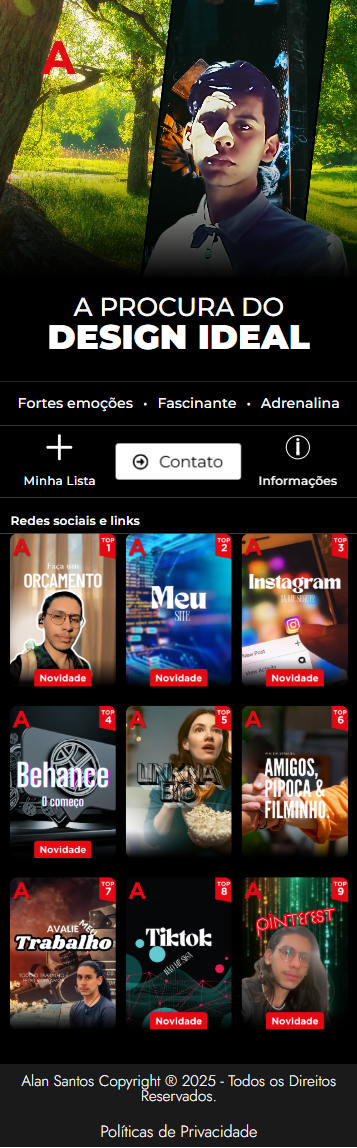 Alan Santos | Sites, landing pages, link na bio e sites institucionais | Brasília DF