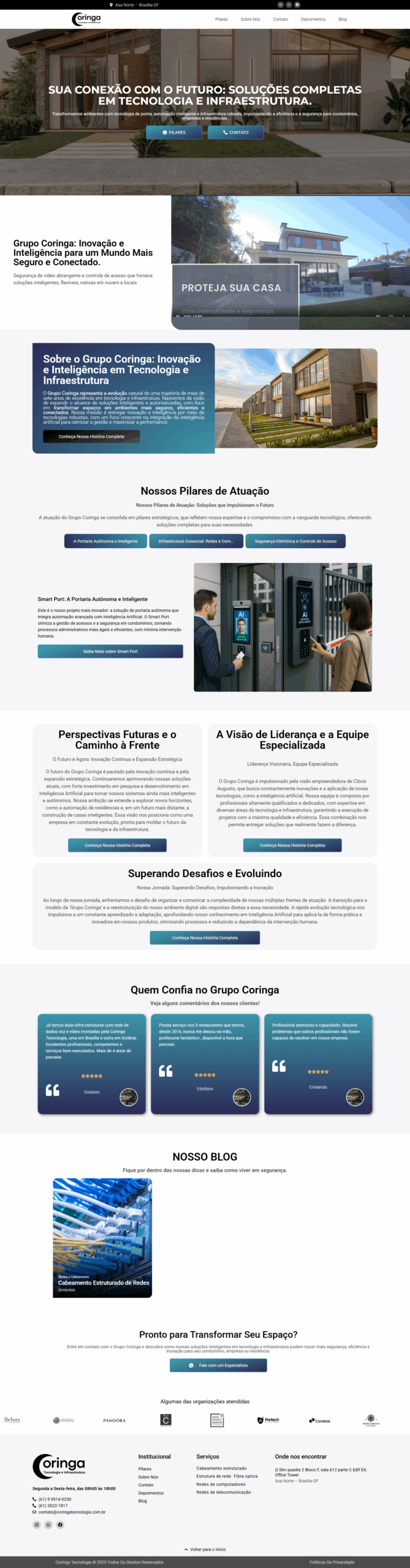 Site para empresa de tecnologia - Sobre o Grupo Coringa: Inovação e Inteligência em Tecnologia e Infraestrutura